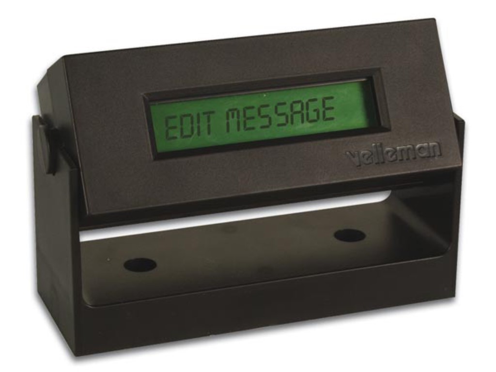 LCD mini-sõnumitabloo taustvalgustuse ja korpusega ( Velleman )