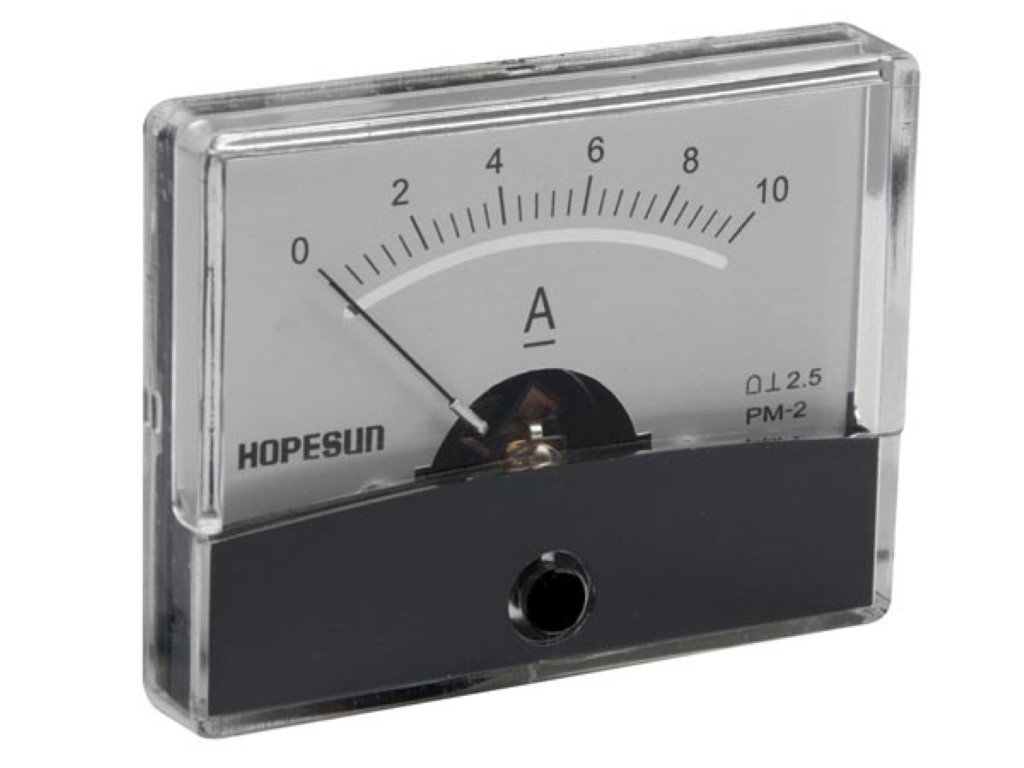 ANALOGUE CURRENT PANEL METER 10A DC / 60 x 47mm