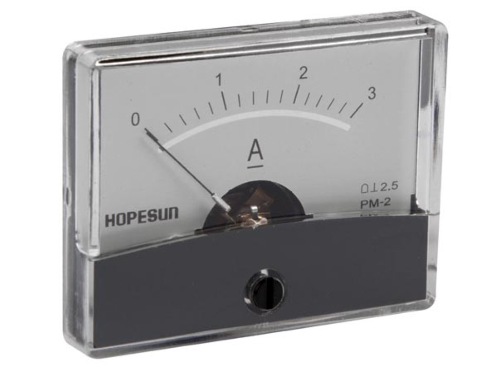 ANALOGUE CURRENT PANEL METER 3A DC / 60 x 47mm