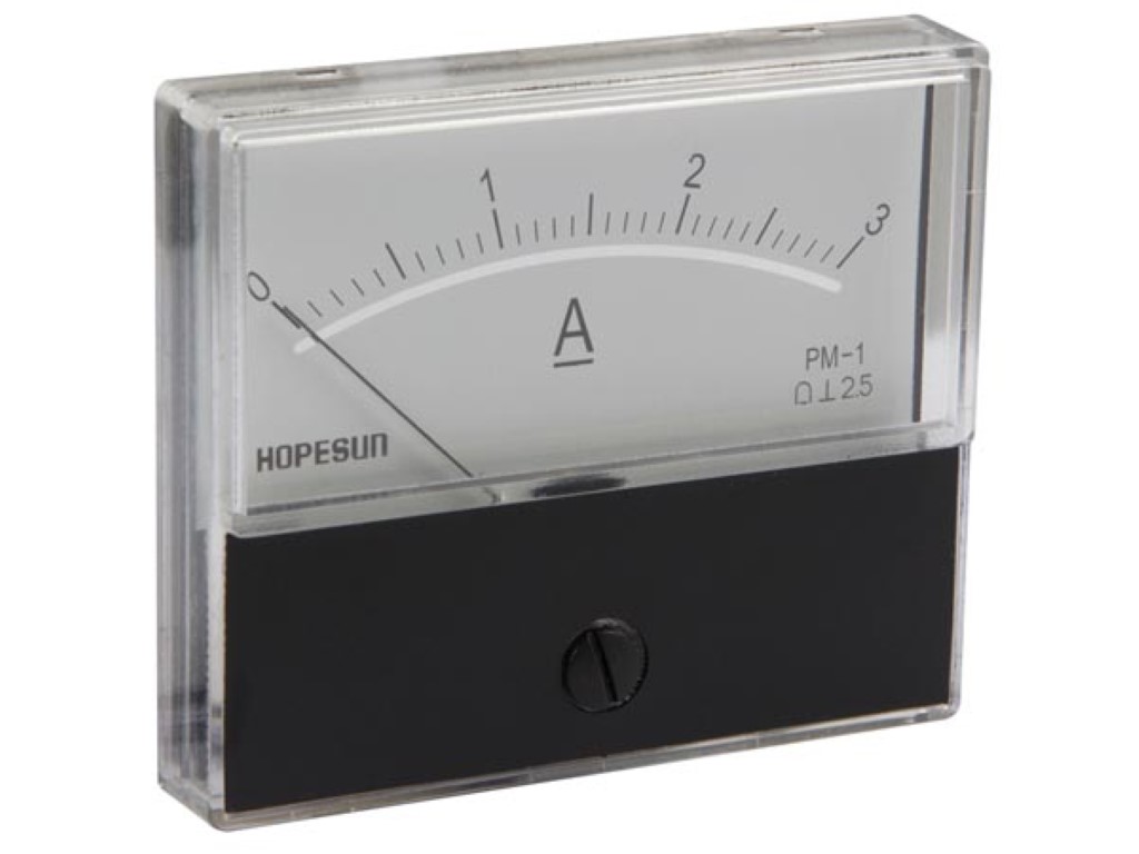 ANALOGUE CURRENT PANEL METER 3A DC / 70 x 60mm