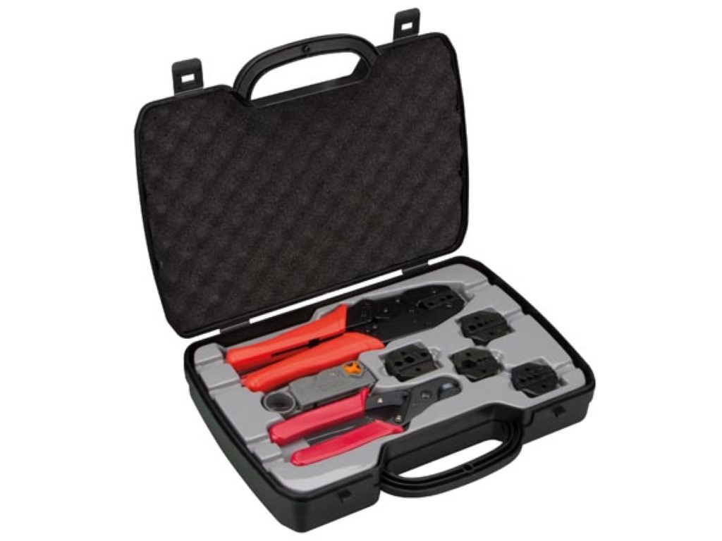 COAX TOOL SET, CRIMPING, CUTTING & STRIPPING TOOL
