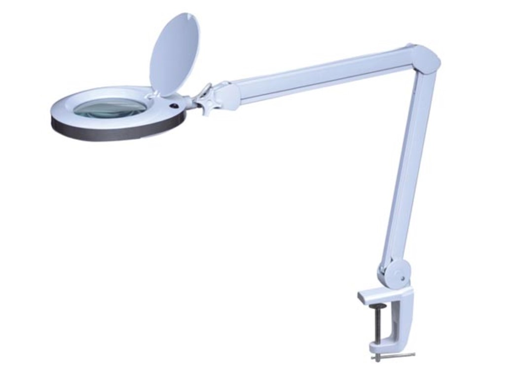 LED DESK LAMP WITH MAGNIFYING GLASS 8 DIOPTRE - 8 W - 60 LEDS - WHITE