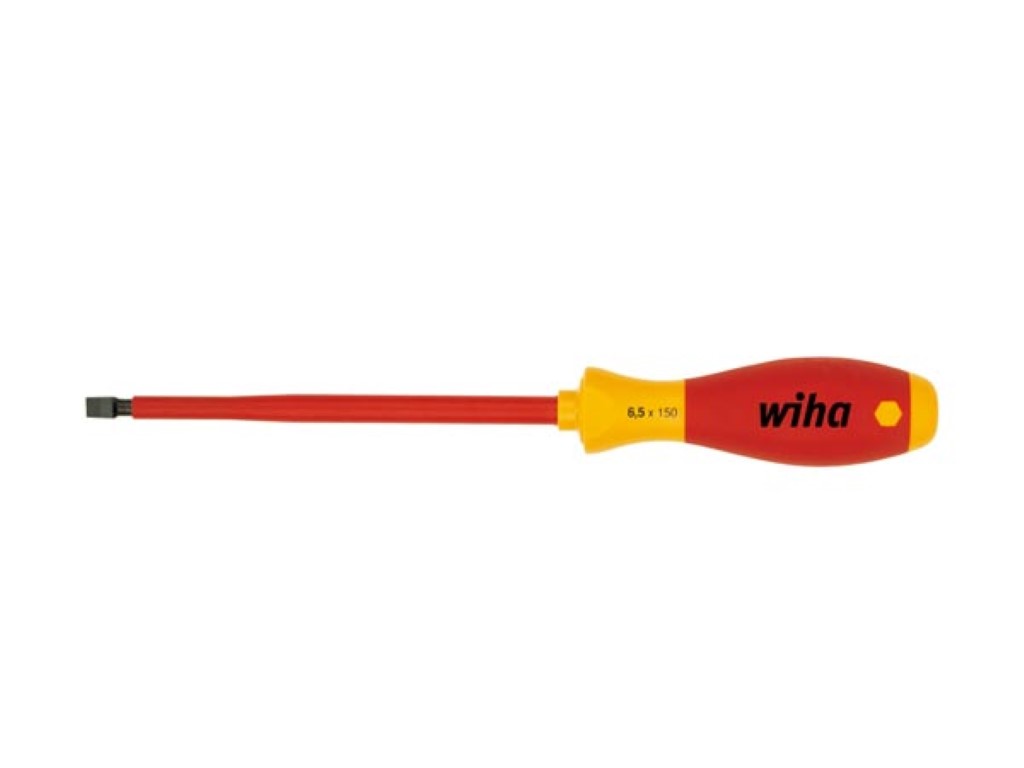 WIHA - SOFTFINISH VDE/GS SCREWDRIVER - SLOTTED 4.0 x 100mm