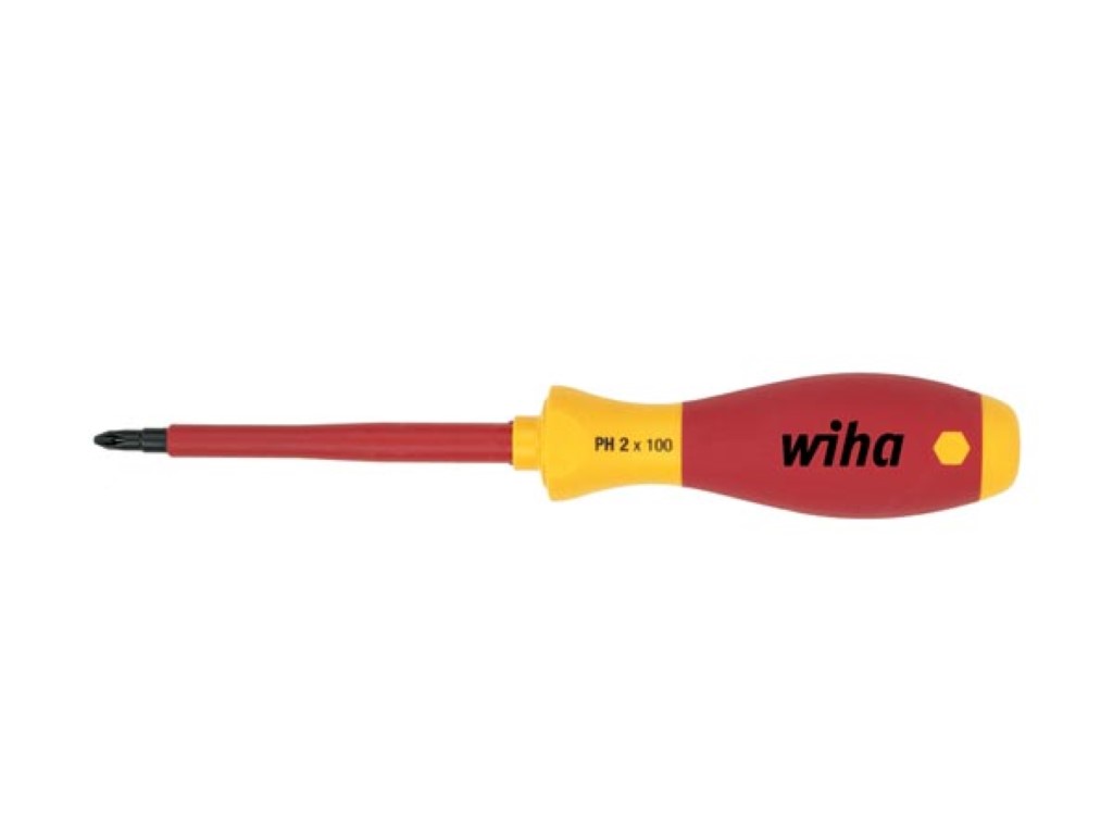 WIHA - SOFTFINISH® ELECTRIC PHILLIPS SCREWDRIVER - INSULATION 1000V AC - VDE TESTED AND WITH GS MARK