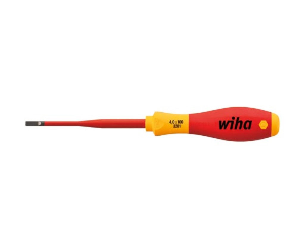 WIHA - SLIMFIX SOFTFINISH® VDE/GS SCREWDRIVER - SLOTTED 5.5 x 125mm
