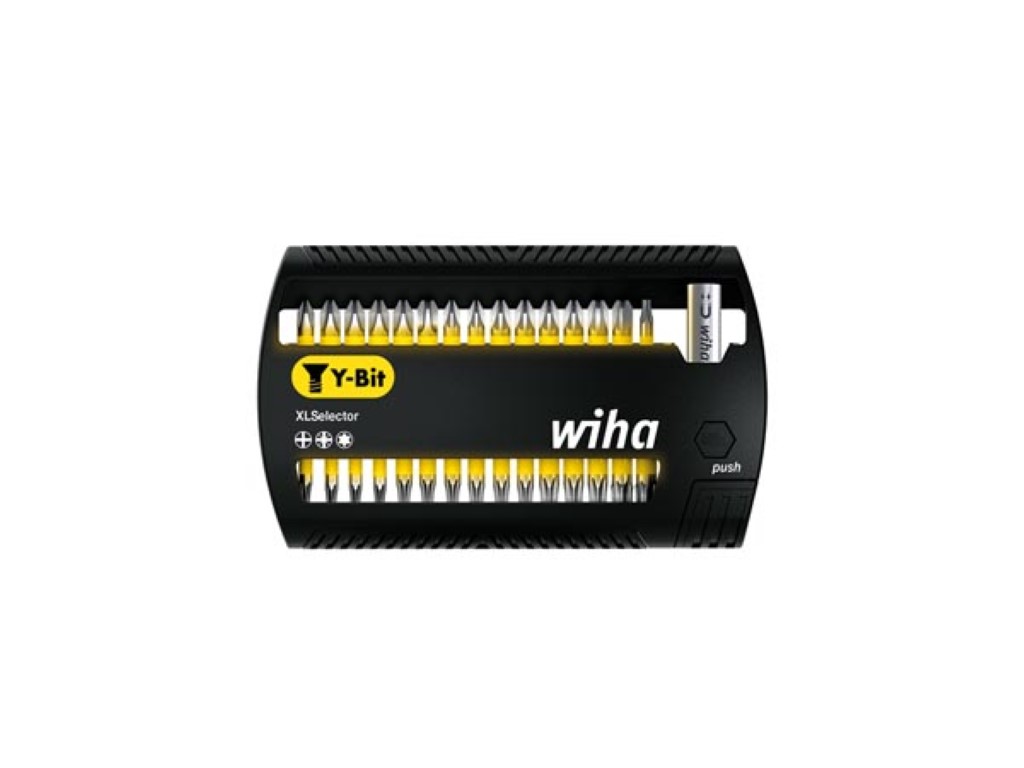 Wiha XLSelector Y bit set, 25 mm Phillips, Pozidriv, TORX®, 31-pcs., 1/4