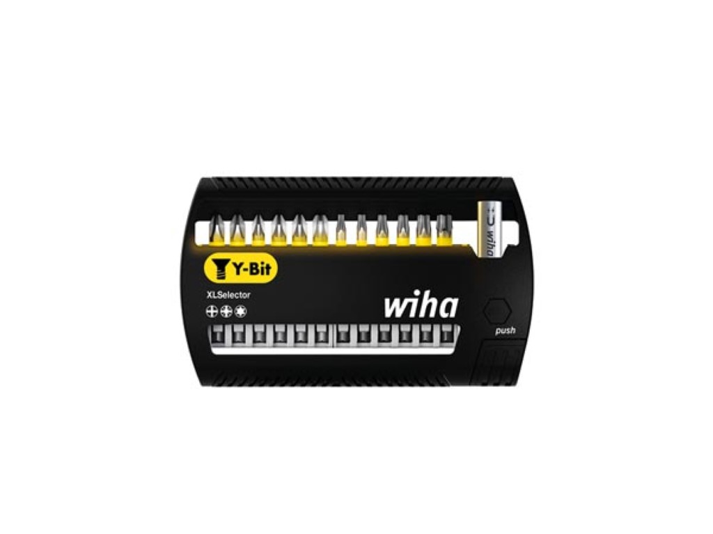 Wiha XLSelector Y bit set, 50 mm Phillips, Pozidriv, TORX®, 13-pcs., 1/4
