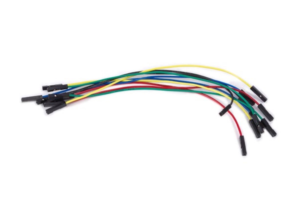SET OF AWG BREADBOARD JUMPER WIRES - ONE PIN FEMALE TO FEMALE - 5.9