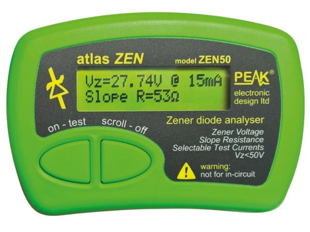 ATLAS ZEN - Zener-dioodide analüsaator (0 - 50 V)