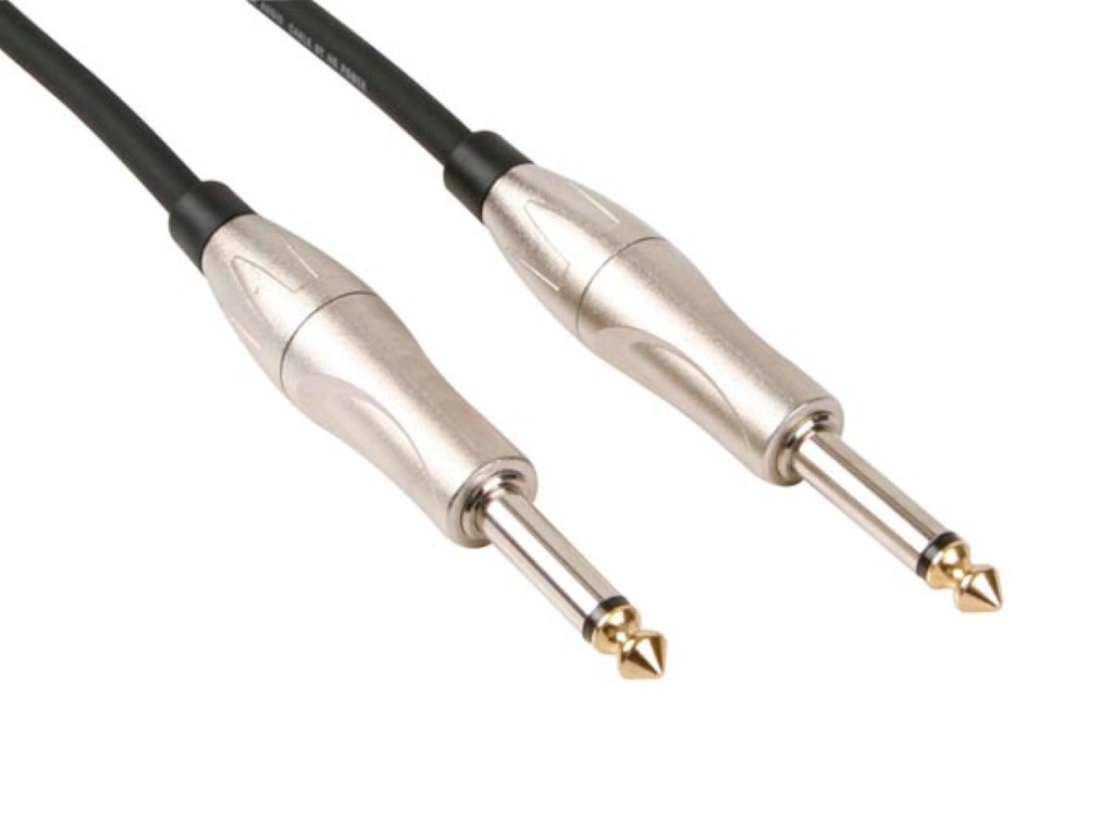 PROFESSIONAL PATCH CABLE 6.35mm MONO MALE TO 6.35mm MONO MALE (2m)