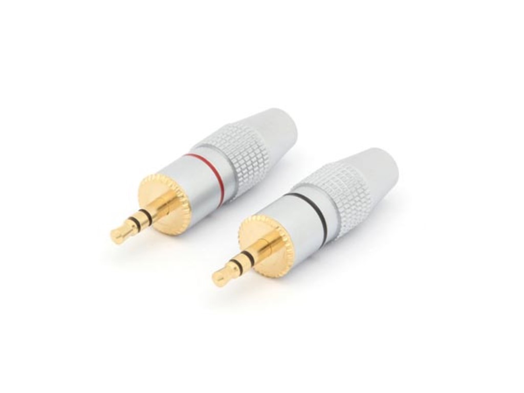 PAIR OF 3.5MM STEREO PLUGS / PROFESSIONAL
