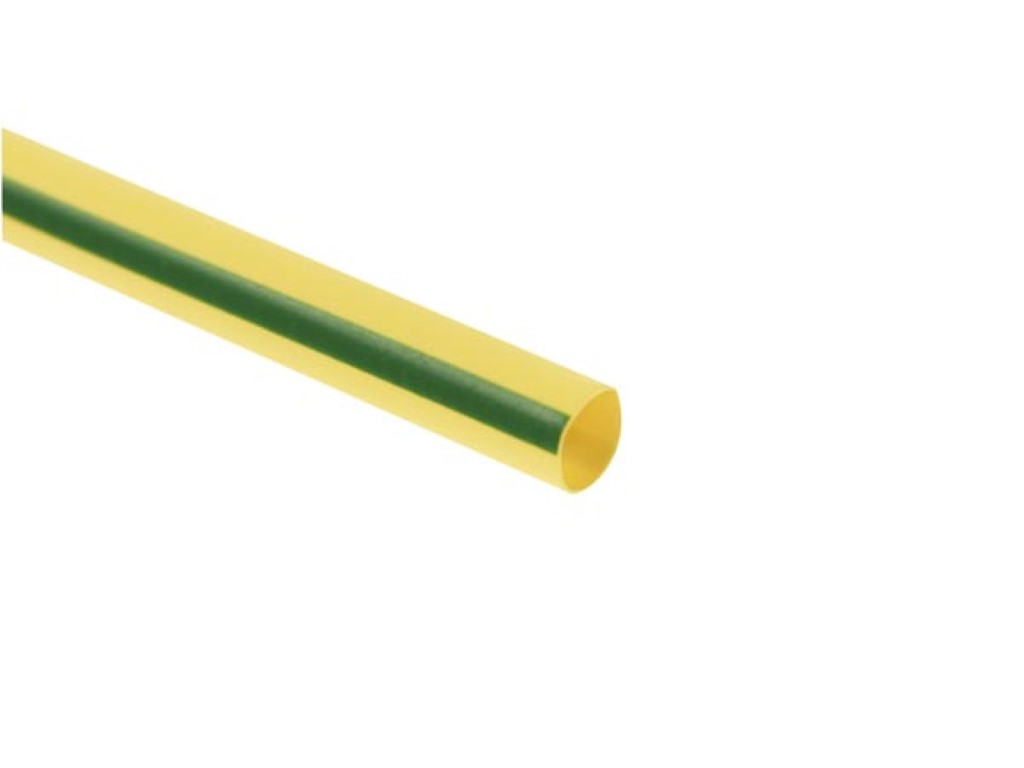 termokahanev rüüs  2:1 - 4.8mm - roheline/kollane - 50 tk