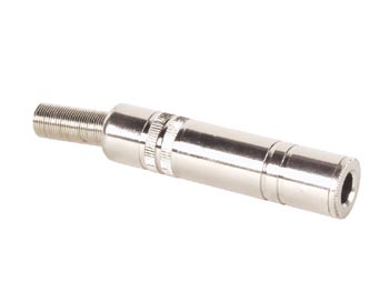6.35 mm  FEMALE JACK CONNECTOR - STEREO - SILVER