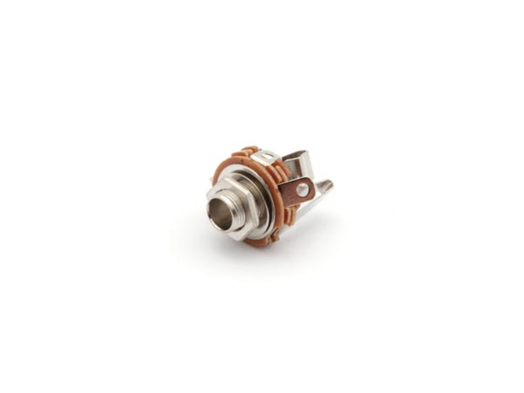 6.35mm FEMALE JACK CONNECTOR - OPEN-CIRCUIT CHASSIS - STEREO