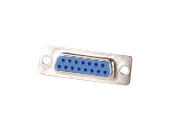 FEMALE 15-PIN SUB-D CONNECTOR - CHASSIS MOUNTING