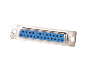 FEMALE 25-PIN SUB-D CONNECTOR - CHASSIS MOUNTING