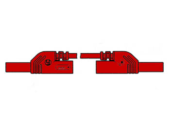 CONTACT PROTECTED INJECTION-MOULDED MEASURING LEAD 4mm 25cm / RED (MLB-SH/WS 25/1)