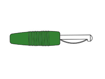 MATING CONNECTOR 4mm WITH SCREW / GREEN (VON 20)