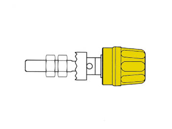 4mm SOCKET WITH CLAW EDGE / YELLOW (PK 10A)
