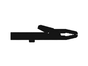 INSULATED CROCODILE CLIPS 4mm 25A / BLACK (AK 25)