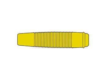 INSULATED FLEXIBLE COUPLING FOR 4mm PLUG / YELLOW (KUN 30)