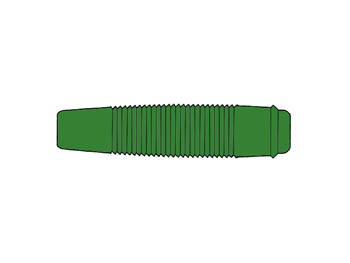 INSULATED FLEXIBLE COUPLING FOR 4mm PLUG / GREEN (KUN 30)
