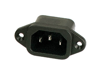 MALE POWER SOCKET, CHASSIS TYPE
