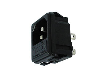 MALE POWER SOCKET, CHASSIS TYPE WITH FUSE