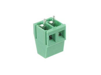 PROFESSIONAL SCREW TERMINAL, 2 POLE, GREEN , 5mm PITCH