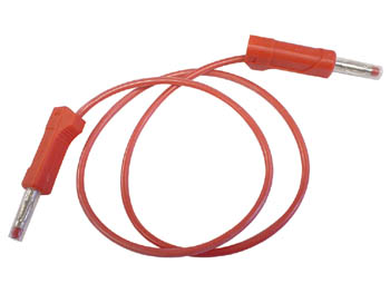 CABLE WITH BANANA PLUGS / RED 50cm