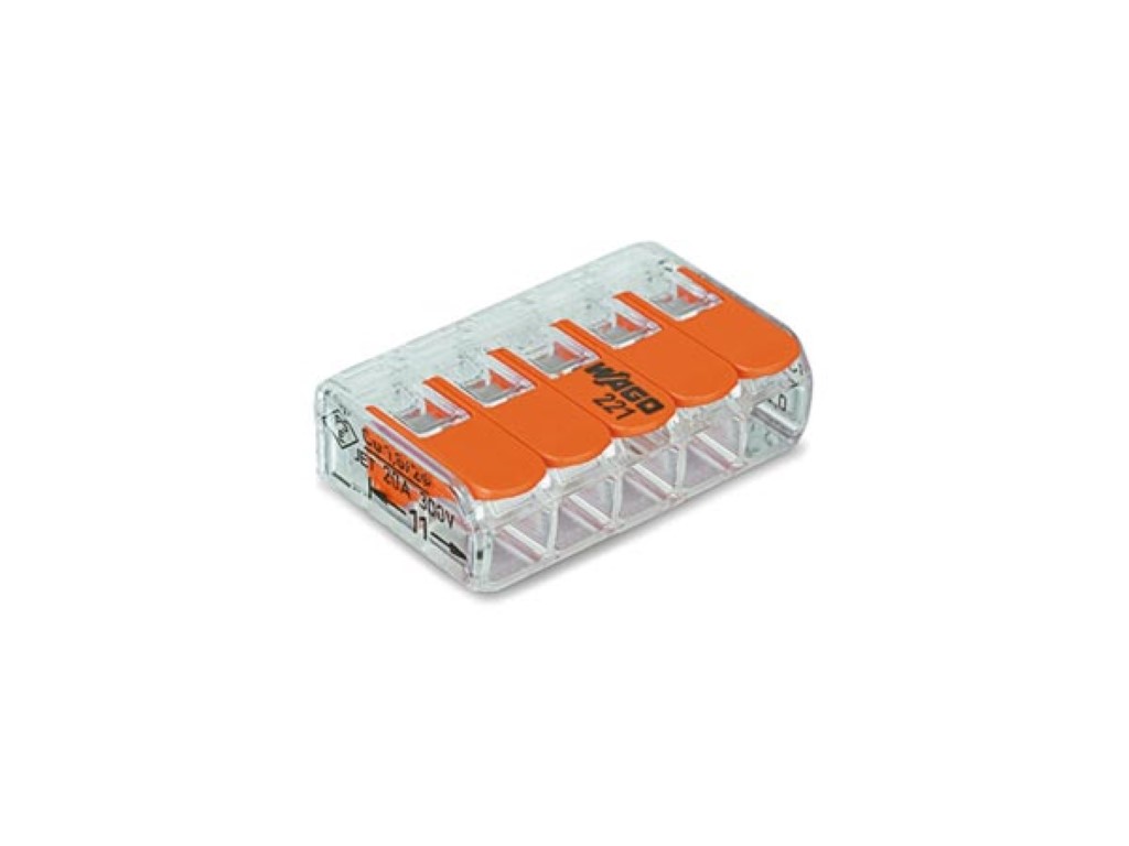 WAGO - kompaktne ühenduskonnektor 5 x 0.2 - 4 mm² iga tüüpi juhtmele