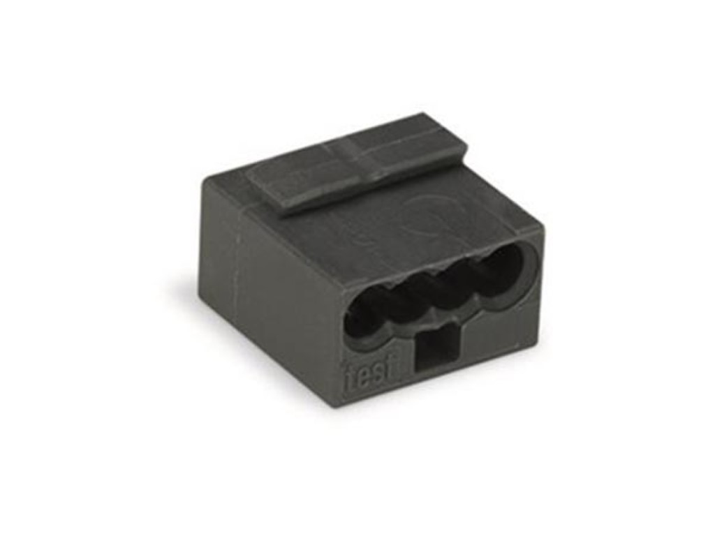 MICRO-konnektor:  PUSH-WIRE , JUNCTION BOXES 4-CONDUCTOR TERMINAL BLOCK, DARK GREY
