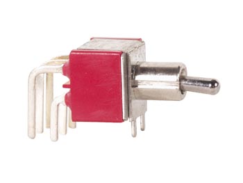 90° HORIZONTAL TOGGLE SWITCH DPDT ON-OFF-(ON)