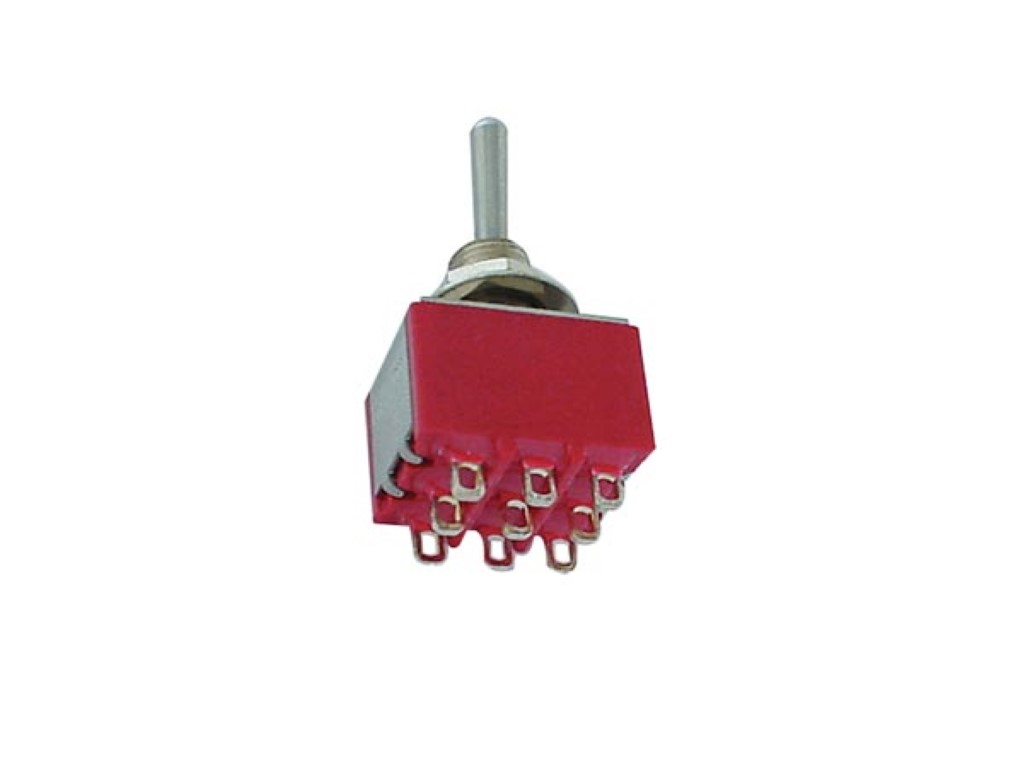 VERTICAL TOGGLE SWITCH 3PDT ON-ON