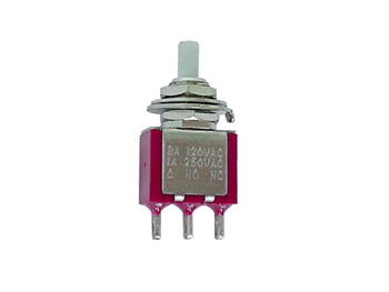 VERTICAL SNAP-ACTING MOMENTARY PUSH-BUTTON SWITCH - SPDT ON-(ON)