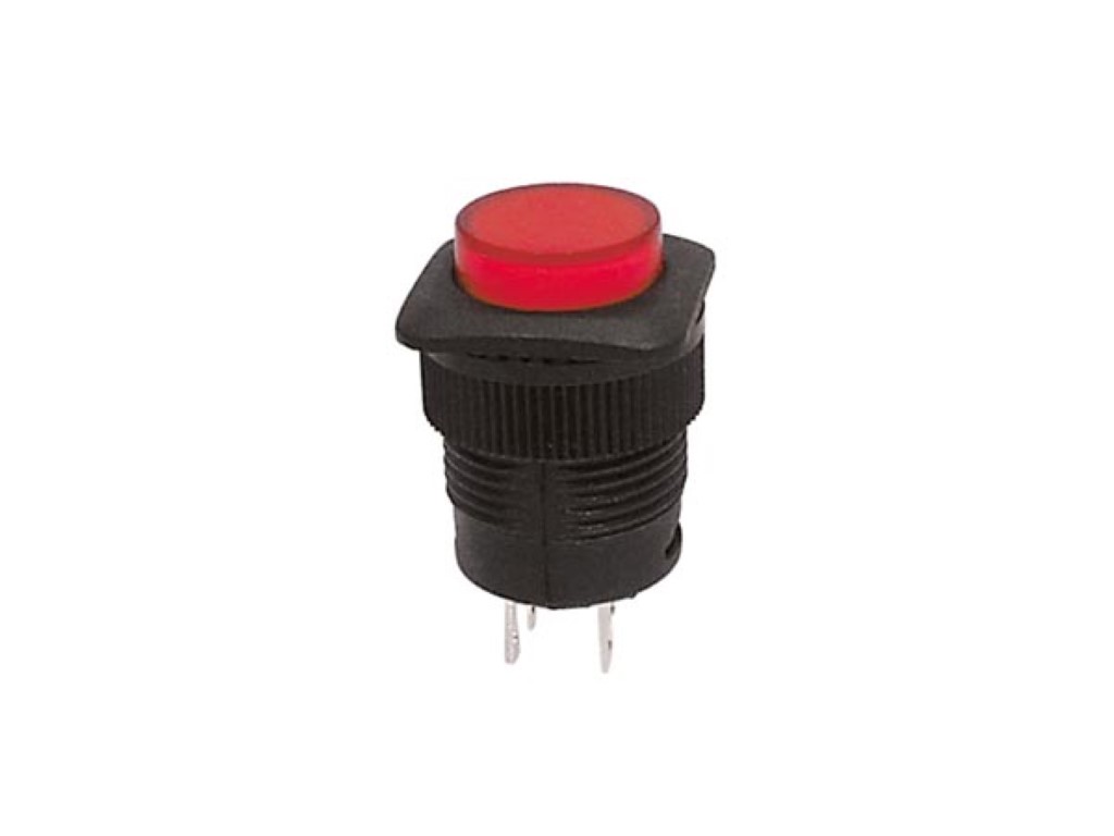 PUSH-BUTTON SWITCH OFF-ON WITH RED LED