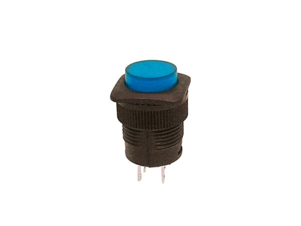 PUSH-BUTTON SWITCH OFF-ON WITH BLUE LED