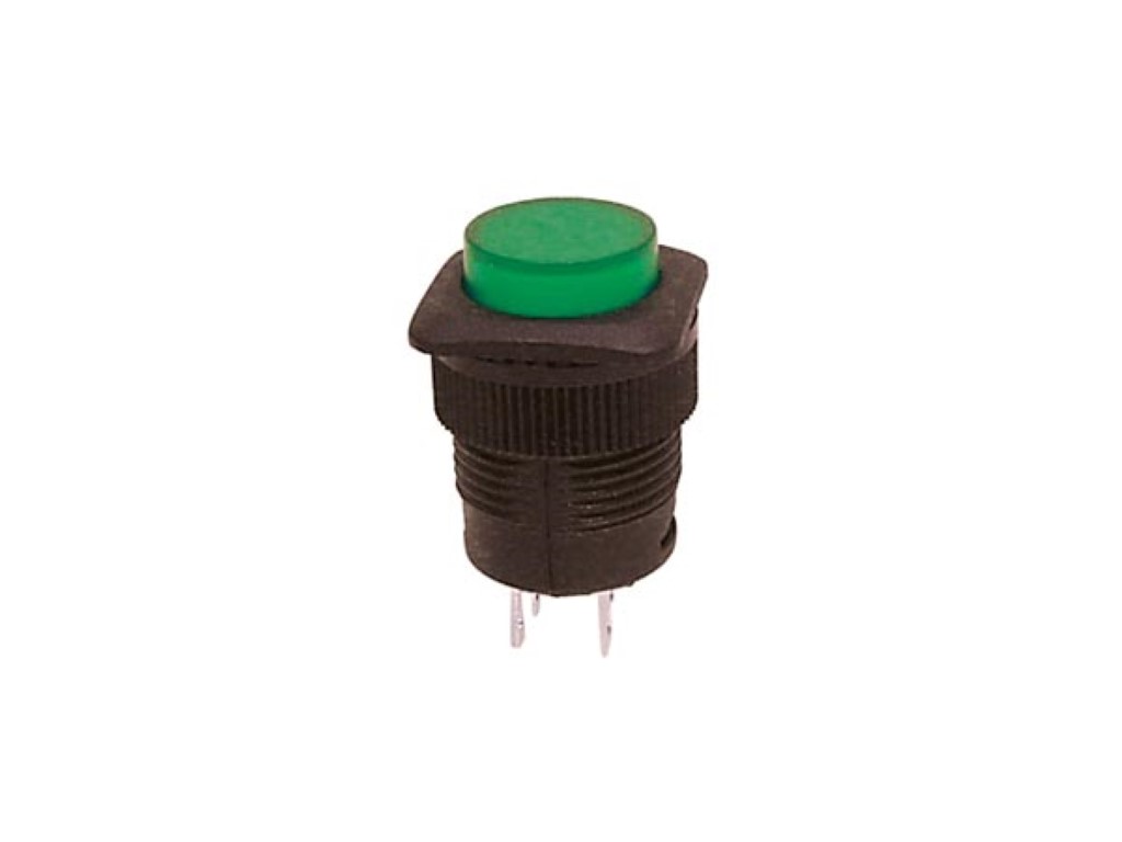PUSH-BUTTON SWITCH OFF-ON WITH GREEN LED