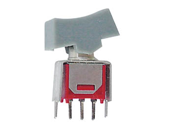 VERTICAL SUBMINIATURE ROCKER SWITCH SPDT ON-ON