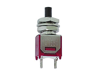 VERTICAL SUBMINIATURE PUSH-BUTTON SWITCH - SPST OFF-(ON)