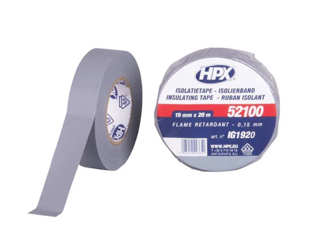 PVC insulating tape VDE - grey 19mm x 20m