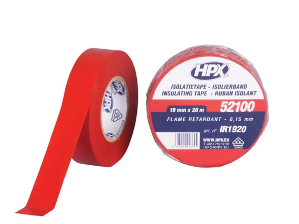 PVC insulating tape VDE - red 19mm x 20m