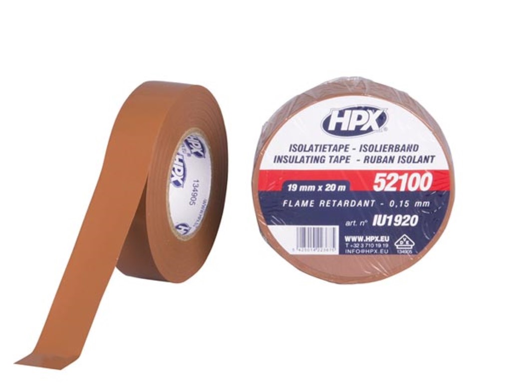 PVC insulating tape VDE - brown 19mm x 20m