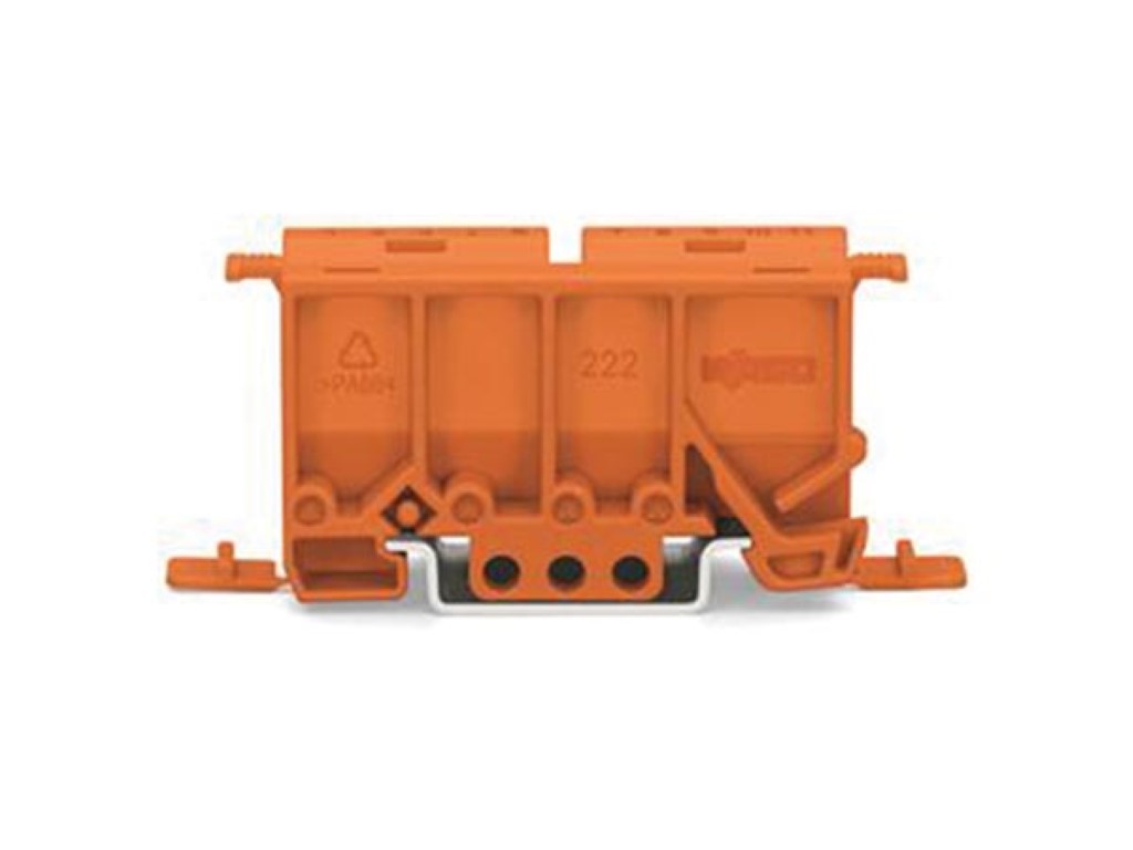FIXING CARRIER FOR 2- TO 5-POLE COMPACT CONNECTORS, ORANGE