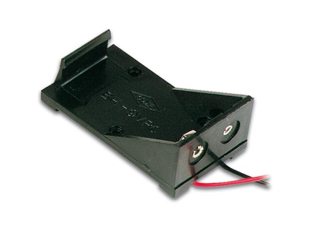 BATTERY HOLDER FOR 1 x 9V CELL (WITH LEADS)