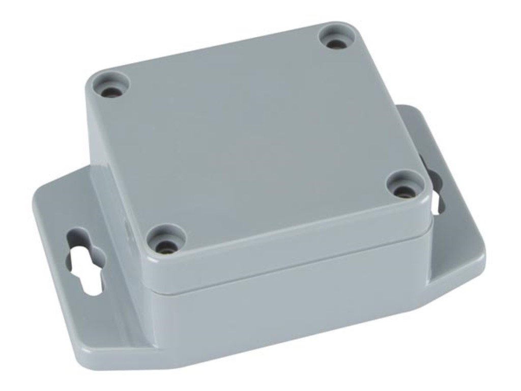 SEALED ABS BOX WITH MOUNTING FLANGE 64x58x35mm