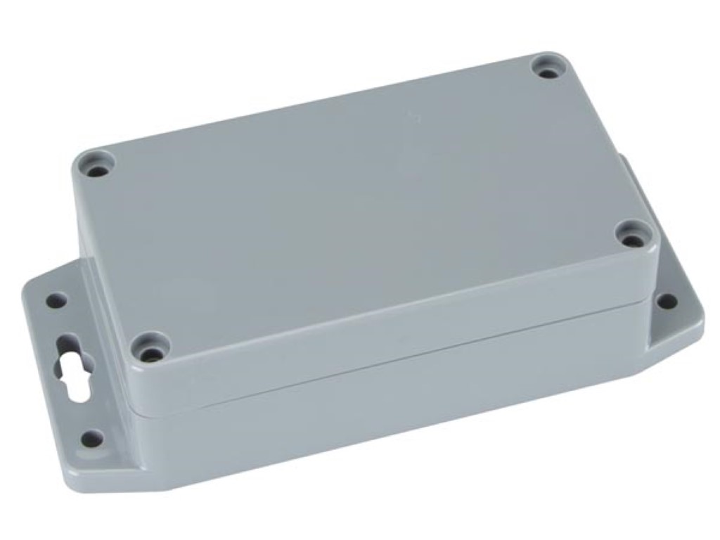 SEALED ABS BOX WITH MOUNTING FLANGE 115x65x40mm