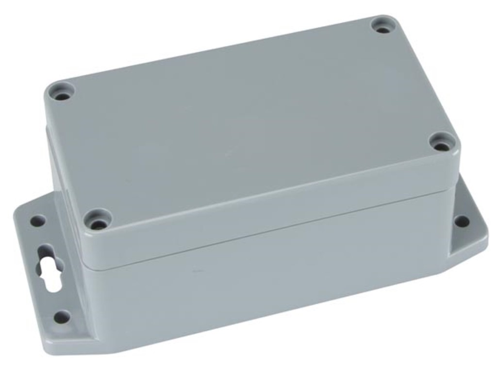 SEALED ABS BOX WITH MOUNTING FLANGE 115x65x55mm