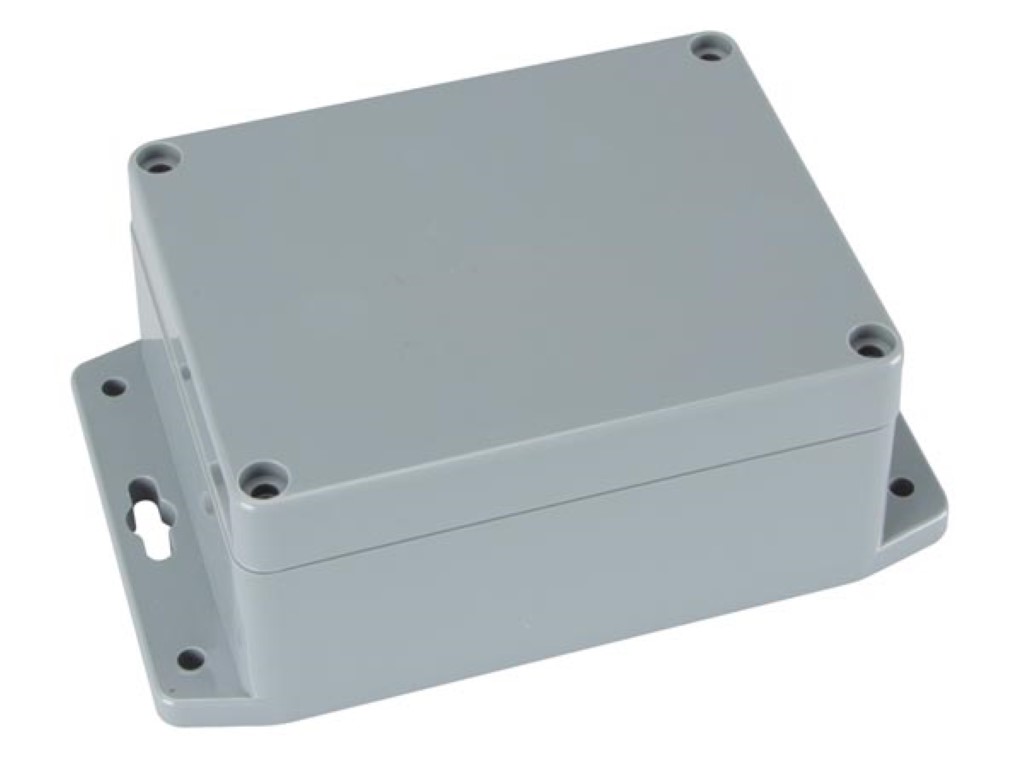 SEALED ABS BOX WITH MOUNTING FLANGE 115x90x55mm