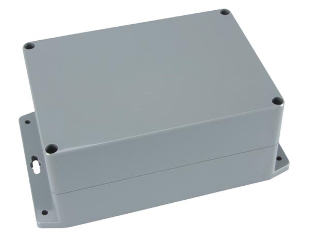 SEALED ABS BOX WITH MOUNTING FLANGE 222x146x55mm